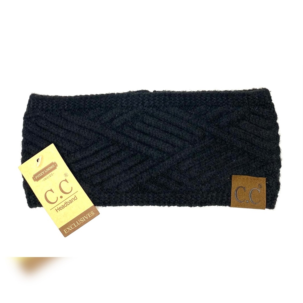NWT C.C Knit Headband / Winter Ear Warmers - Black